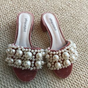 Jeffrey Campbell Pink Pixie Pearl Wedge Sandal